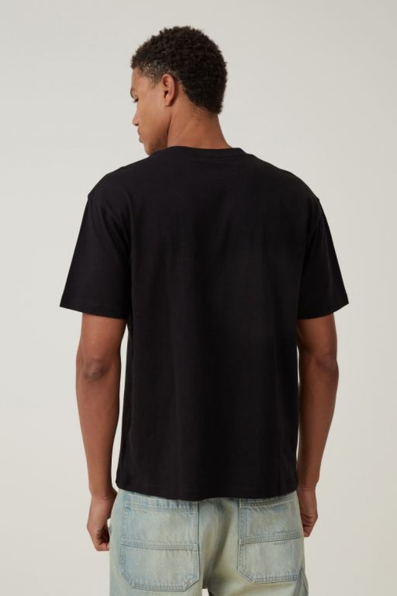 Cotton On Loose Fit Music Men's Graphic T-Shirts Black | iTLRmPd5evB