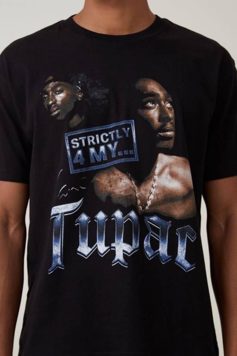 Cotton On Loose Fit Music Men's Graphic T-Shirts Black | iTLRmPd5evB