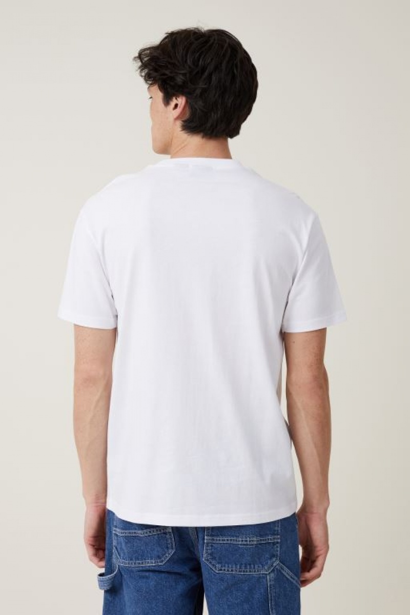 Cotton On Loose Fit Music Men's Graphic T-Shirts White | M6Fm2ojNRm8
