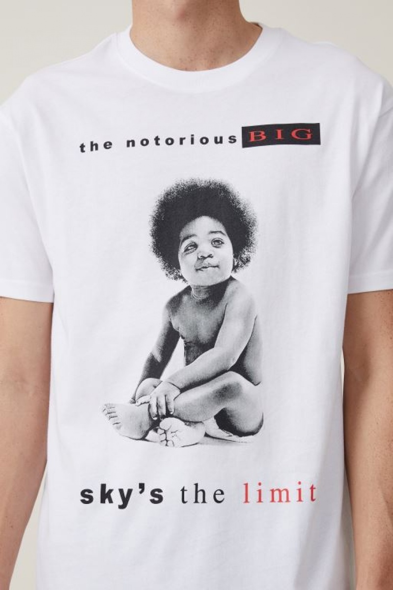 Cotton On Loose Fit Music Men's Graphic T-Shirts White | M6Fm2ojNRm8