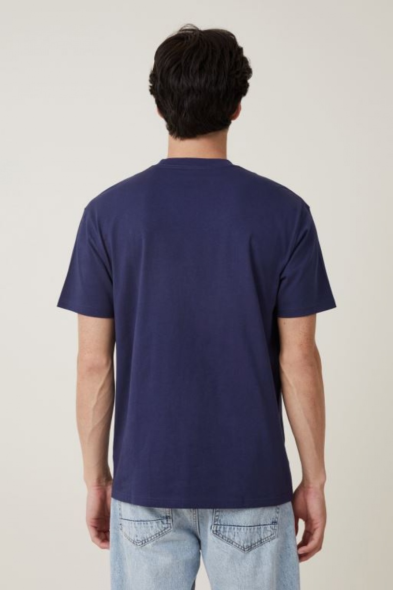 Cotton On Loose Fit Music Men's Graphic T-Shirts Indigo | vtRMfdGhoes