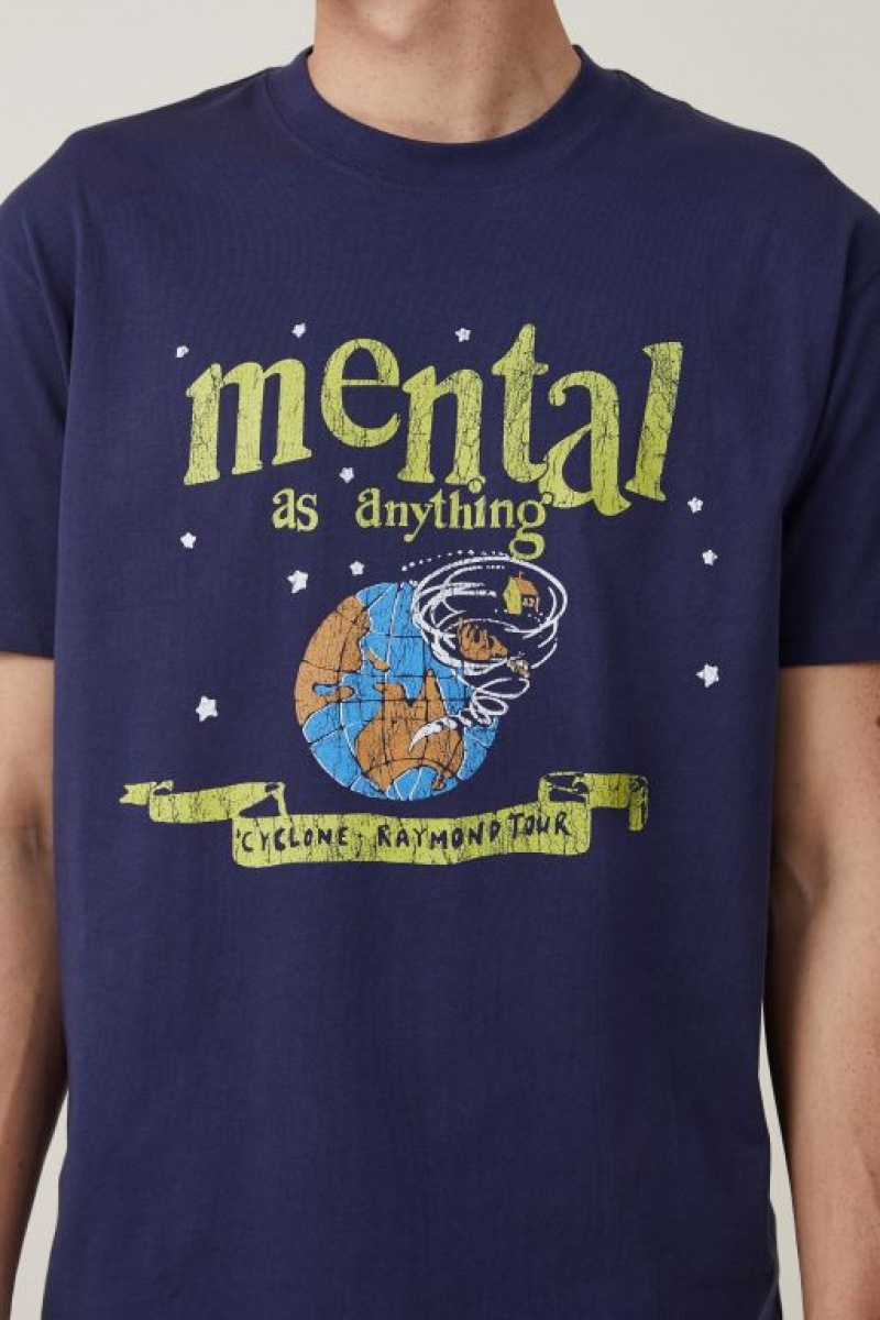 Cotton On Loose Fit Music Men's Graphic T-Shirts Indigo | vtRMfdGhoes