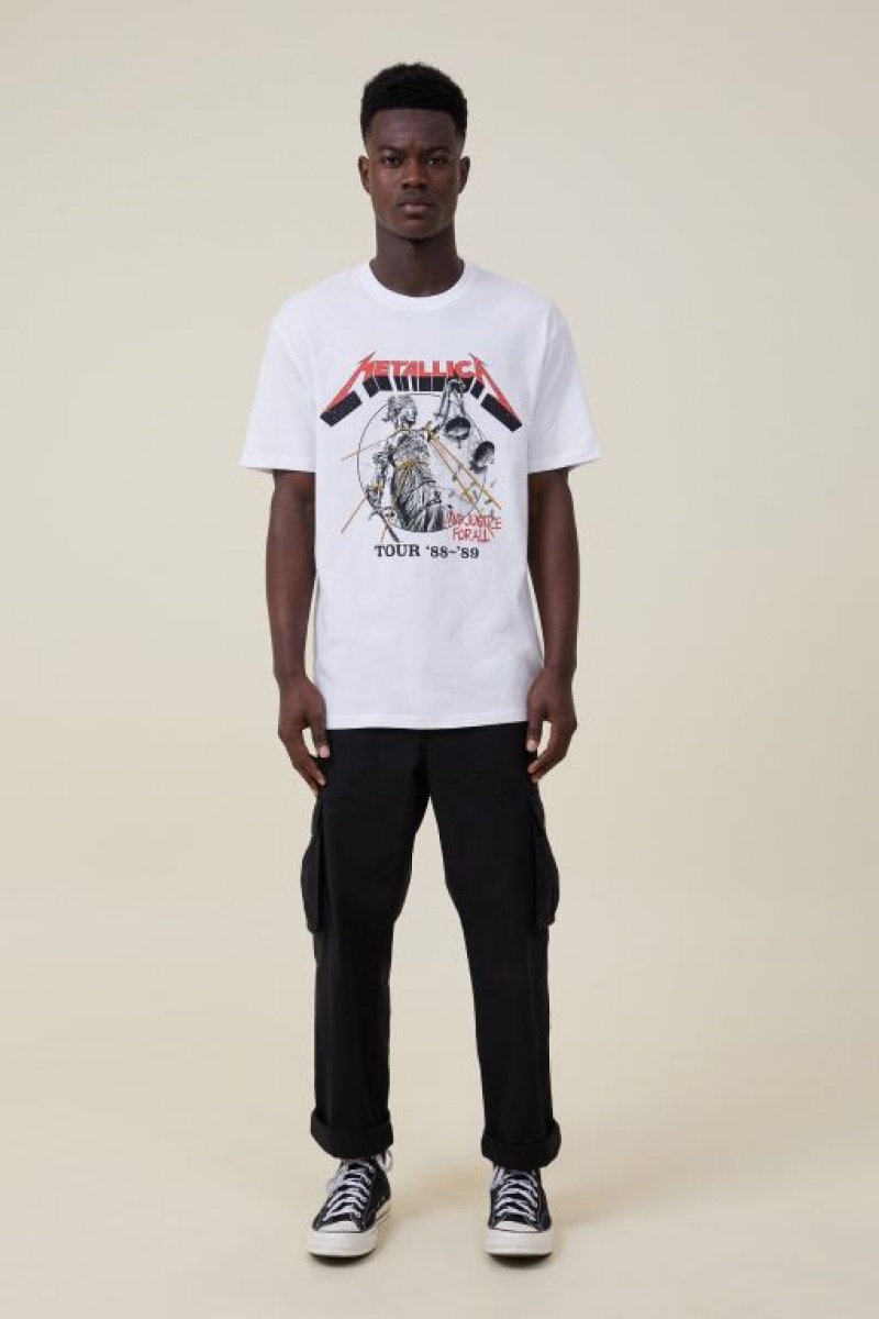 Cotton On Loose Fit Music Men's Graphic T-Shirts White | YSXKnrRcwMy