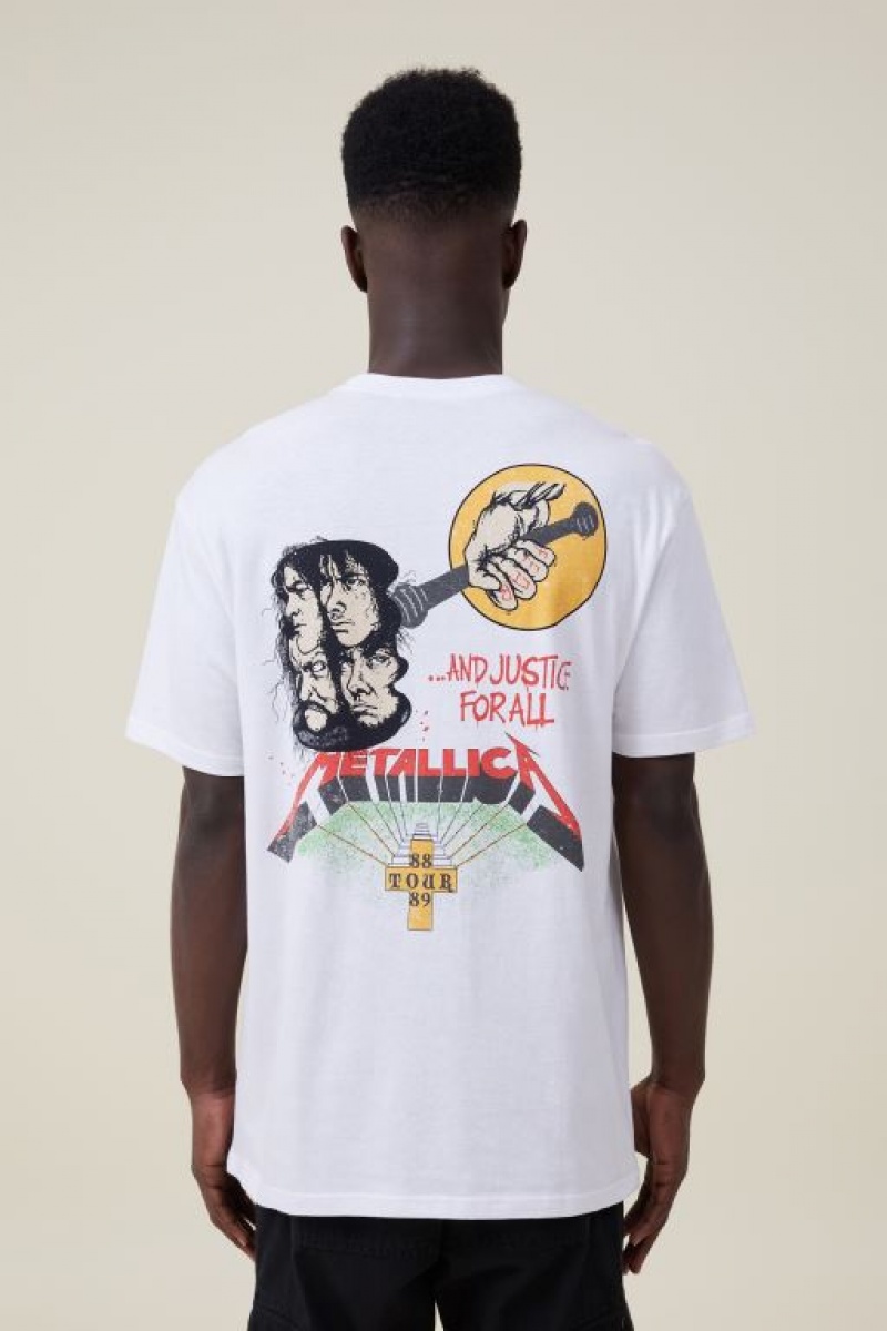 Cotton On Loose Fit Music Men's Graphic T-Shirts White | YSXKnrRcwMy