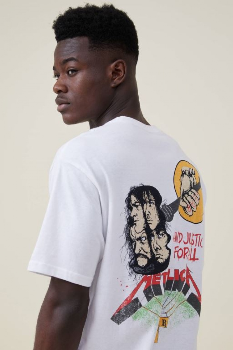 Cotton On Loose Fit Music Men's Graphic T-Shirts White | YSXKnrRcwMy