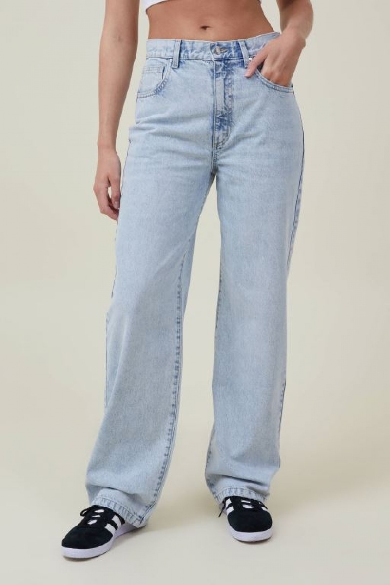 Cotton On Loose Straight Jean Women's Pants Blue | XibB5TP5KMI
