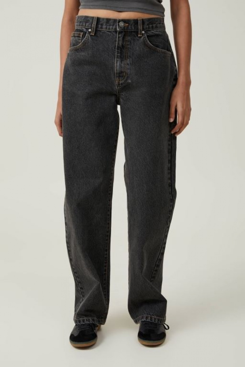 Cotton On Loose Straight Jean Women's Pants Black | xXx9MzVI8nZ