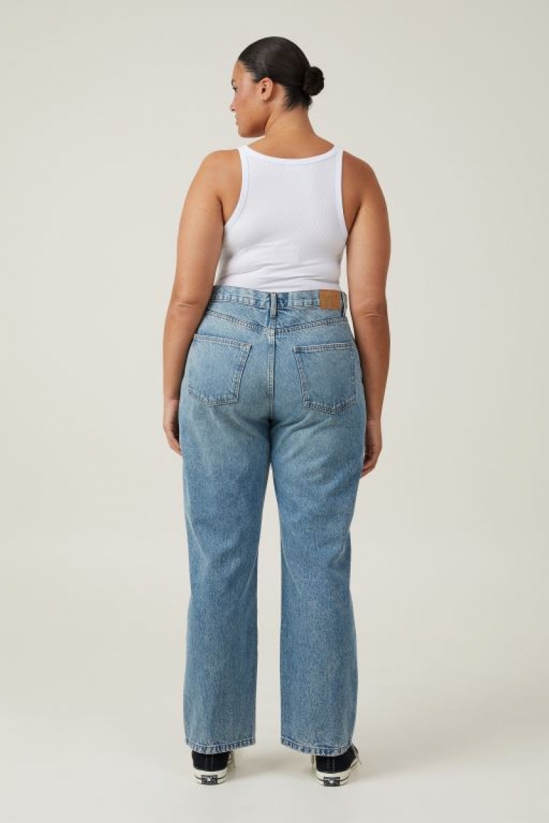 Cotton On Loose Straight Women's Jeans Blue | ZE1AtxdmWJl