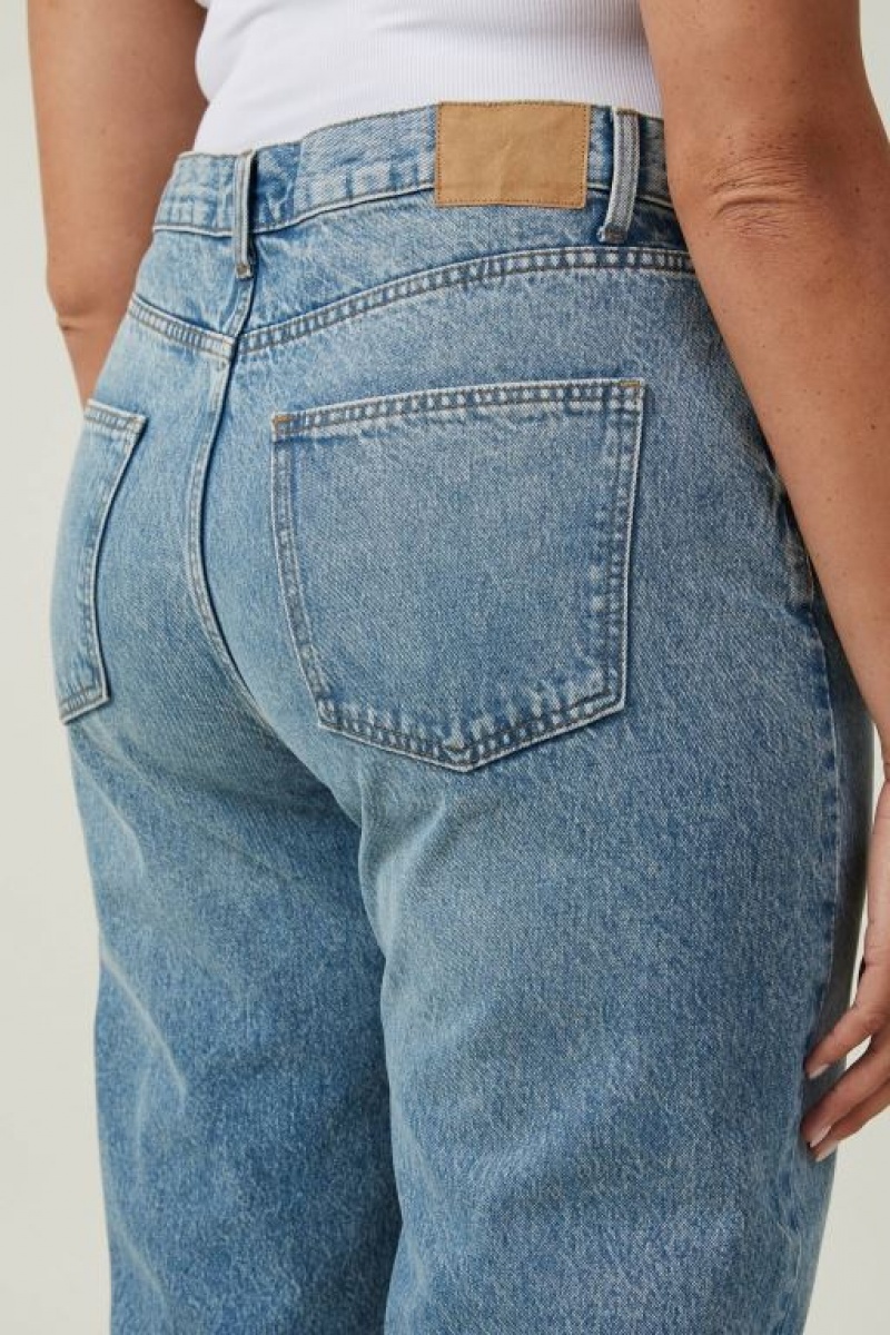 Cotton On Loose Straight Women's Jeans Blue | ZE1AtxdmWJl