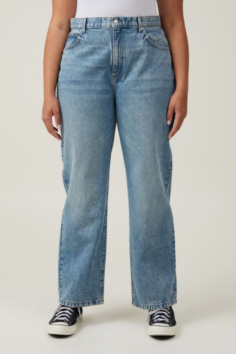 Cotton On Loose Straight Women's Jeans Blue | ZE1AtxdmWJl