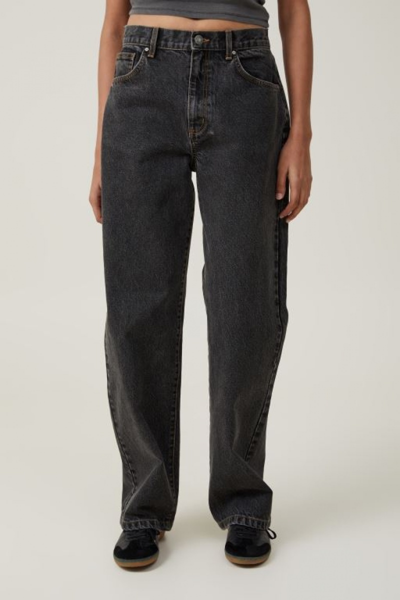 Cotton On Loose Straight Women's Jeans Black | SzMKrev5qQn