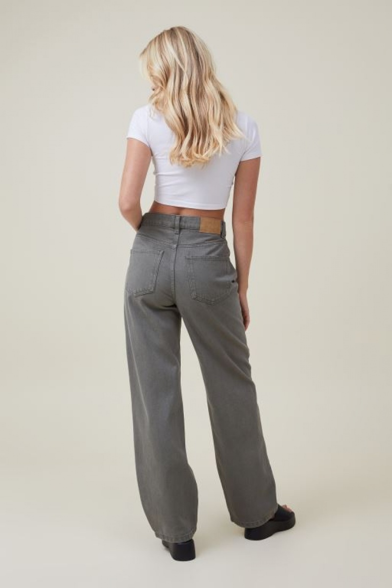 Cotton On Loose Straight Women's Jeans Green | troTh03ORH9