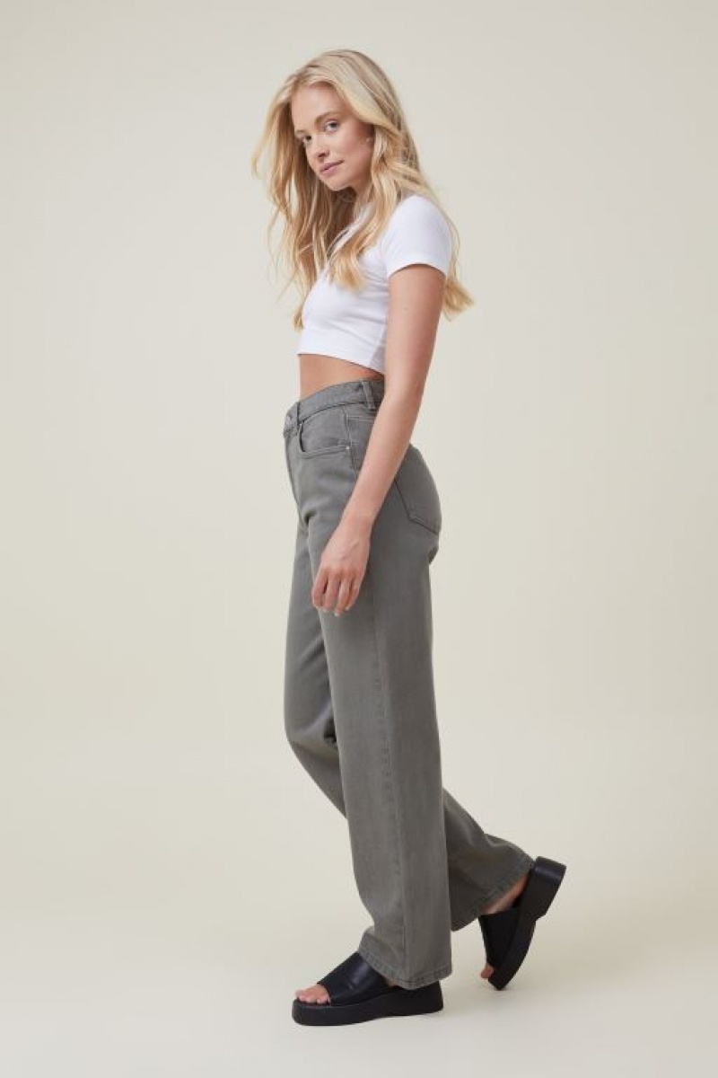 Cotton On Loose Straight Women's Jeans Green | troTh03ORH9