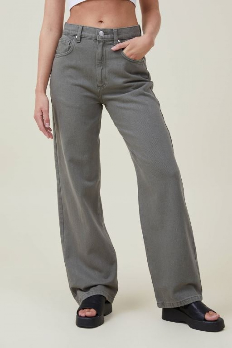 Cotton On Loose Straight Women's Jeans Green | troTh03ORH9