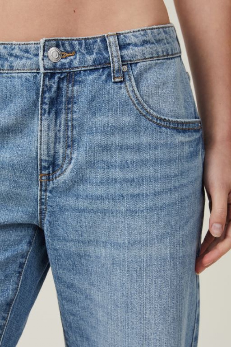 Cotton On Low Rise Straight Jean Women's Pants Blue | 3IHqUvlVMa6