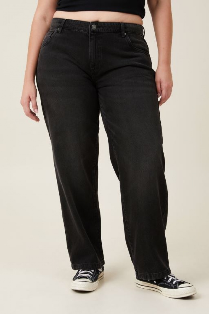 Cotton On Low Rise Straight Jean Women's Pants Black | T58IaprxAgz