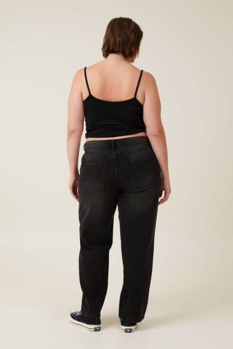 Cotton On Low Rise Straight Jean Women's Pants Black | T58IaprxAgz