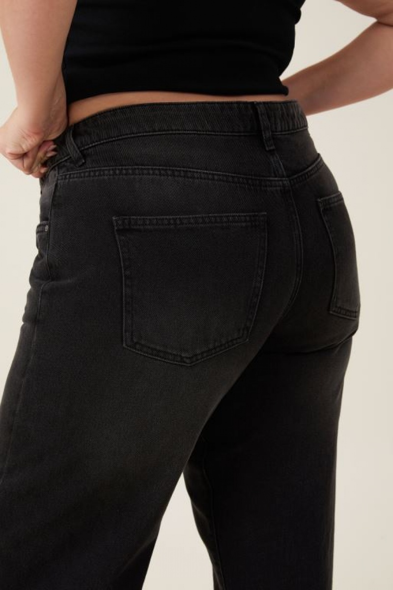 Cotton On Low Rise Straight Jean Women's Pants Black | T58IaprxAgz