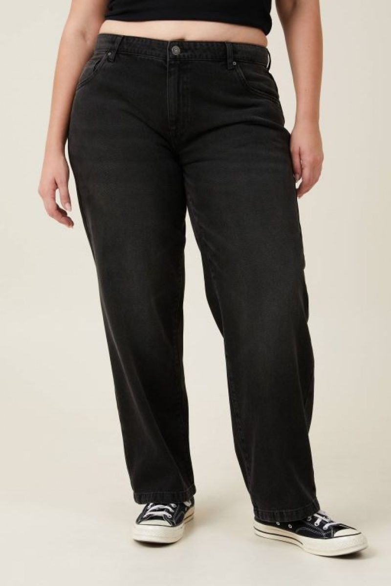 Cotton On Low Rise Straight Women's Jeans Black | odWeMd6OQoz