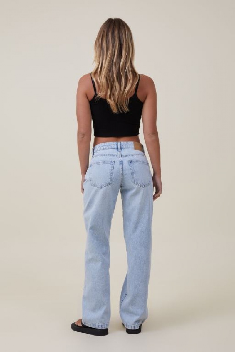 Cotton On Low Rise Straight Women's Jeans Blue | J60t98M1tBg