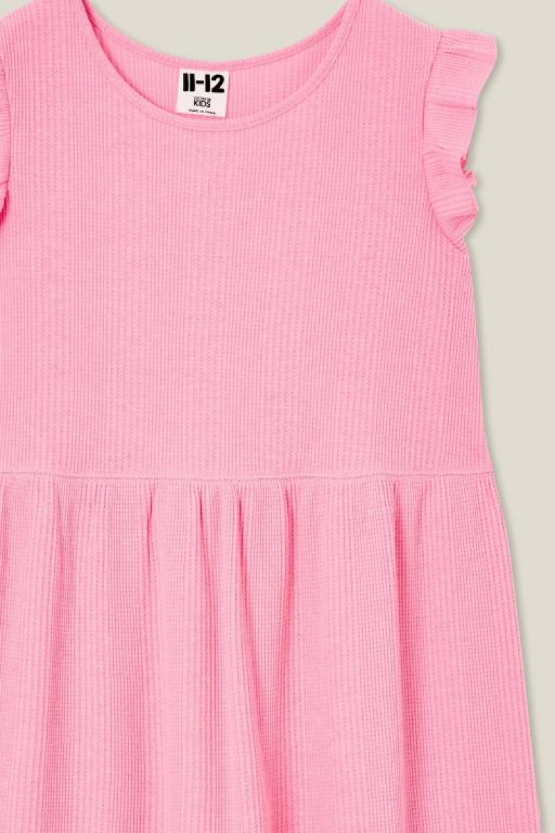 Cotton On Lucy Short Sleeve Girls' Dress Bubblegum | 6h0TtwrapIa