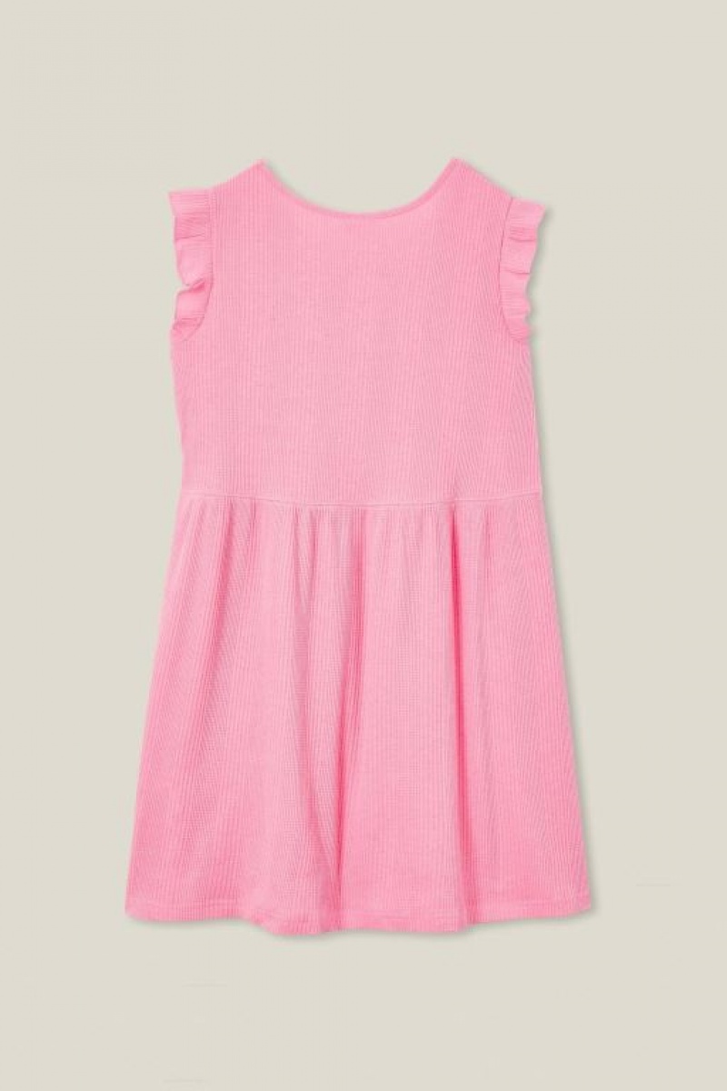 Cotton On Lucy Short Sleeve Girls' Dress Bubblegum | 6h0TtwrapIa