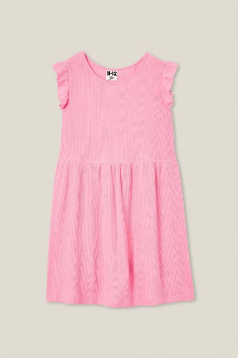Cotton On Lucy Short Sleeve Girls\' Dress Bubblegum | 6h0TtwrapIa