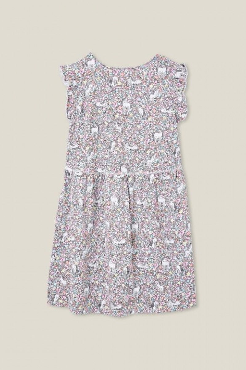 Cotton On Lucy Short Sleeve Girls' Dress White | yHKFE1P1Jgy