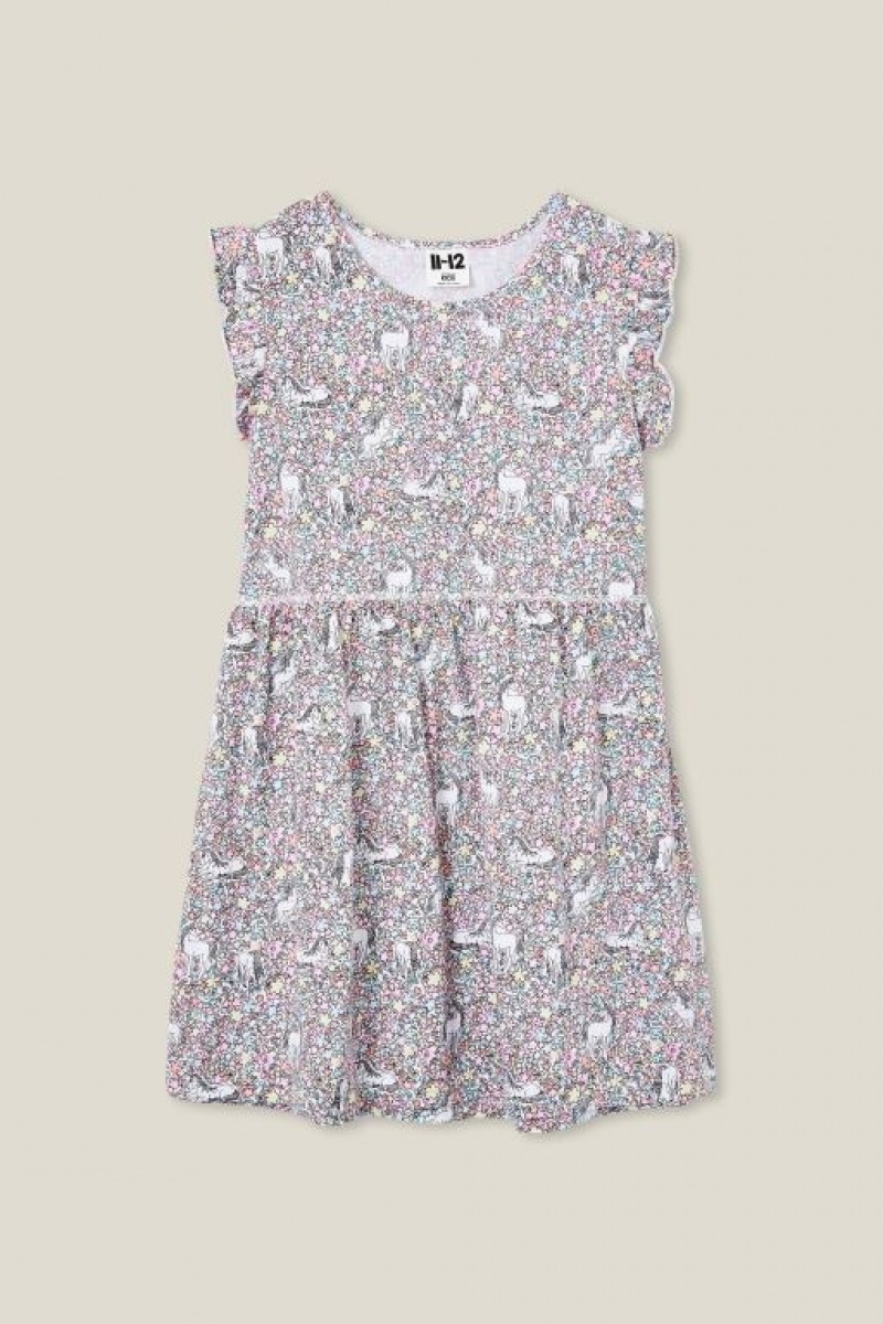 Cotton On Lucy Short Sleeve Girls\' Dress White | yHKFE1P1Jgy