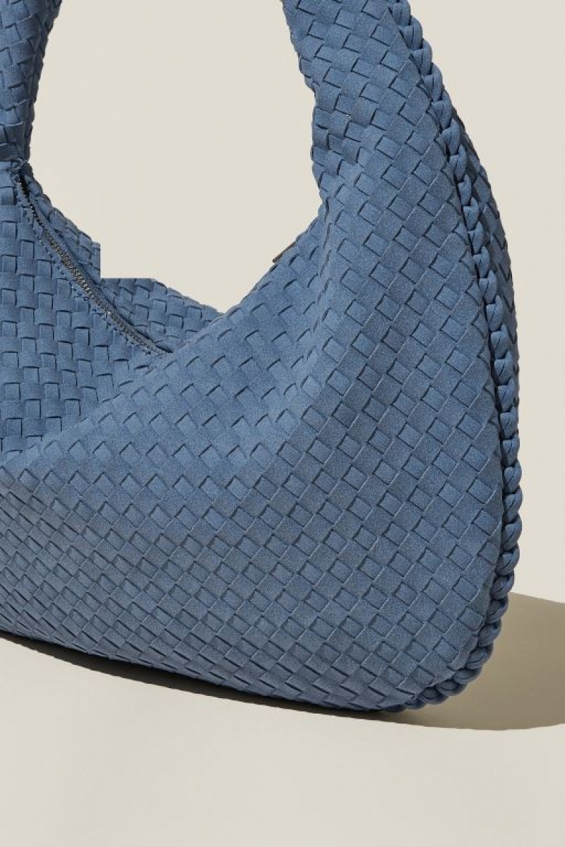 Cotton On Luka Woven Slouchy Women's Bags Blue | CuorgvcjTer