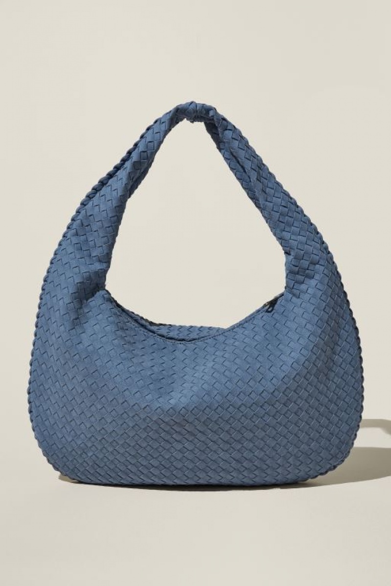 Cotton On Luka Woven Slouchy Women\'s Bags Blue | CuorgvcjTer