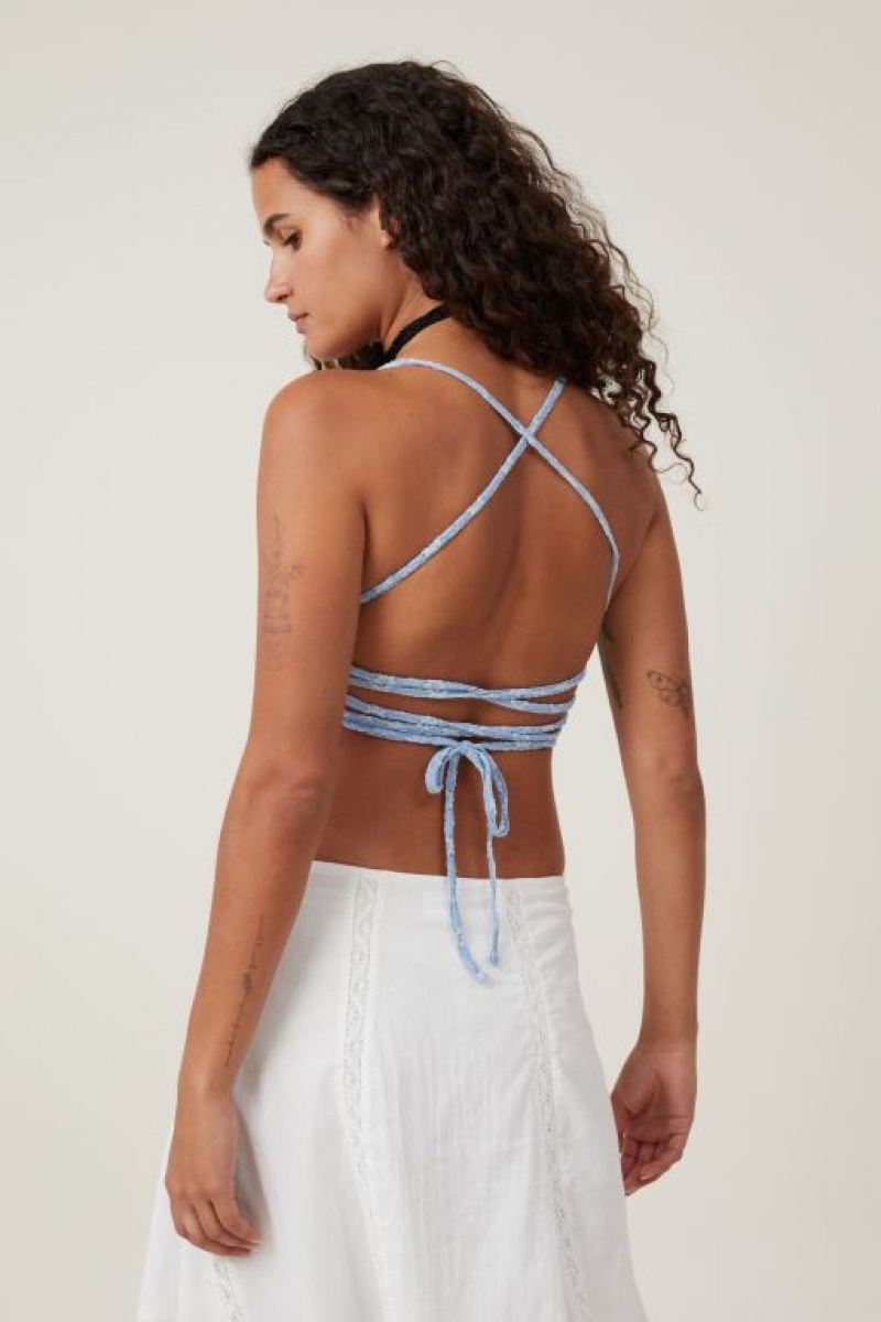 Cotton On Luna Backless Women's Cami Blue | jZqqRjNKSKi