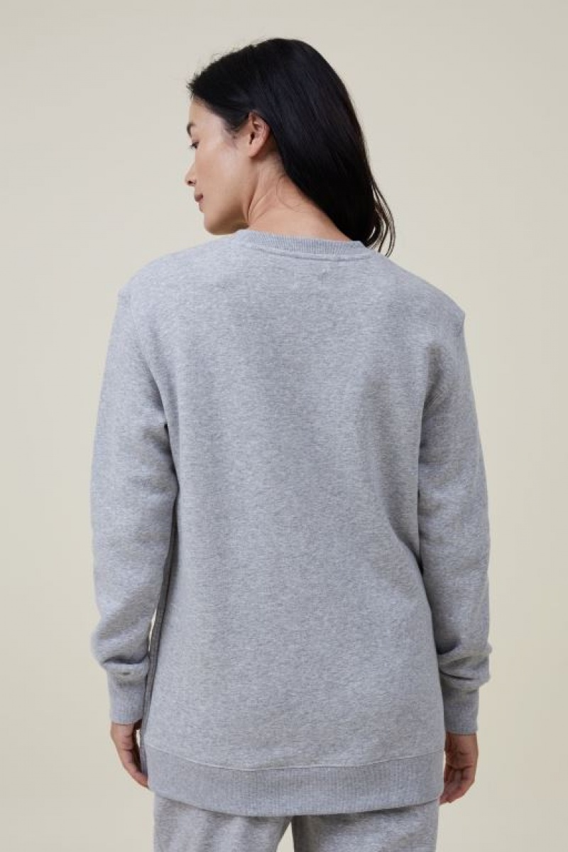 Cotton On Maternity Classic Stud Side Crew Fleece Women's Track Pants Grey | hZQ1HQHgiqh