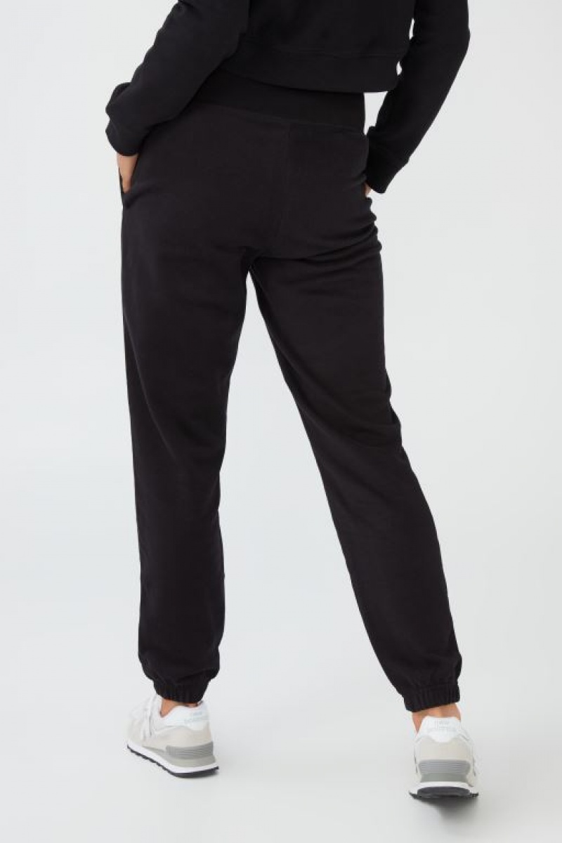 Cotton On Maternity Plush Gym Track Women's Pants Black | jYIsxCfoYzR