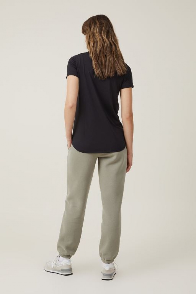 Cotton On Maternity Plush Gym Track Women's Track Pants Khaki | J9OCbB9bcDV