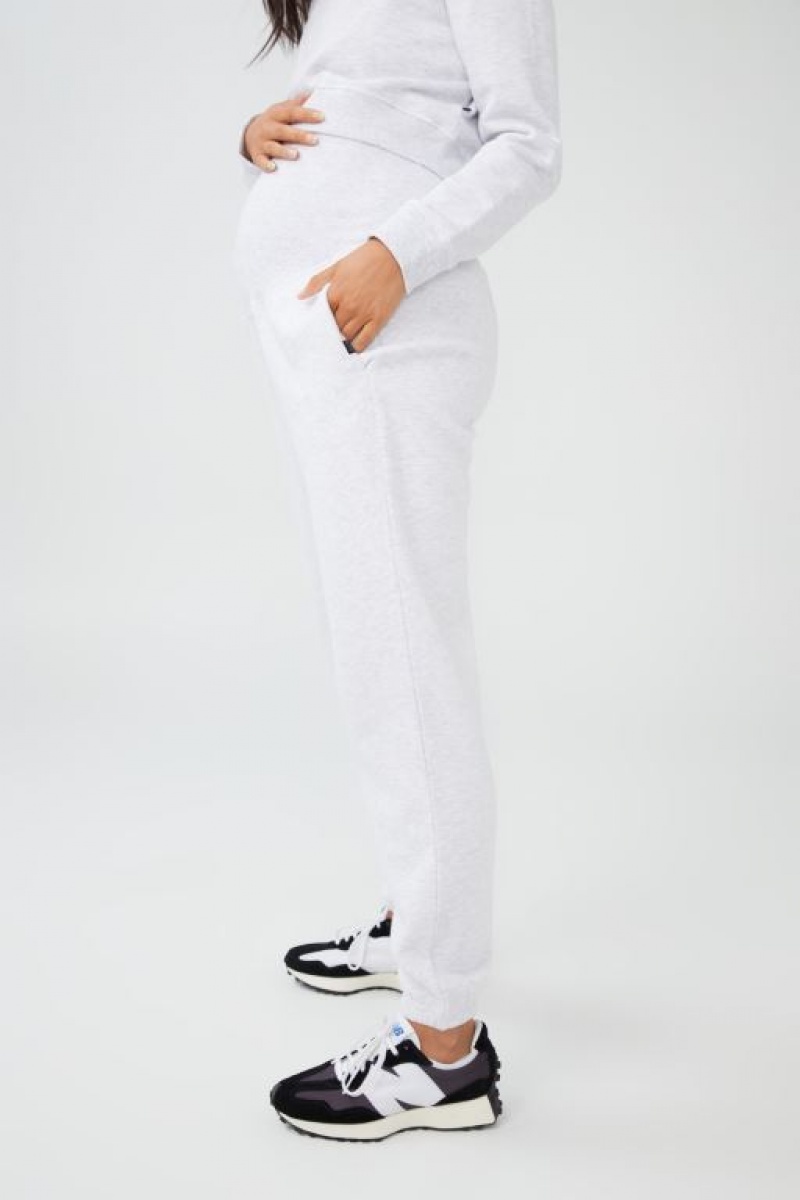 Cotton On Maternity Plush Gym Track Women's Track Pants Grey | SitobUuhFOM