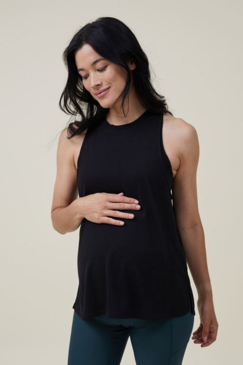 Cotton On Maternity V2 Women\'s Tanks Black | fgoPSl8zIJ5
