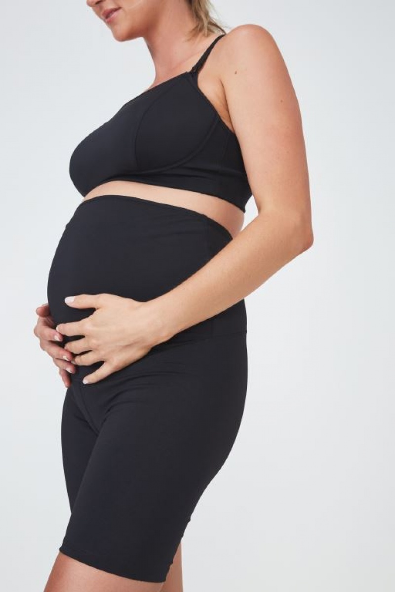 Cotton On Maternity Women's Bike Shorts Black | Vid7Wz5HWLq