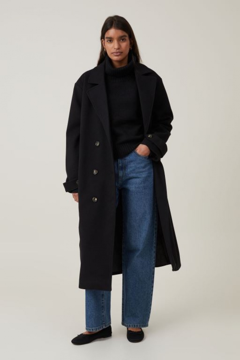Cotton On Maxi Coat Women's Jackets Black | wMnAUo3zEnb