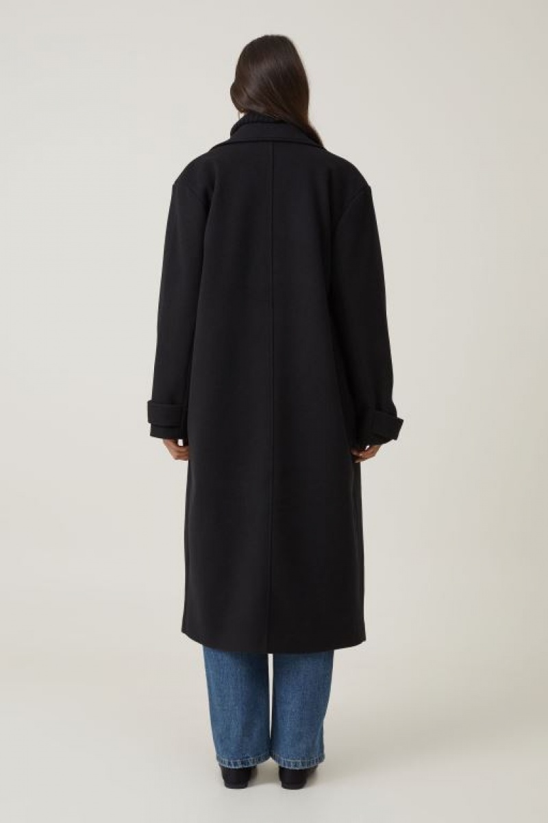 Cotton On Maxi Coat Women's Jackets Black | wMnAUo3zEnb