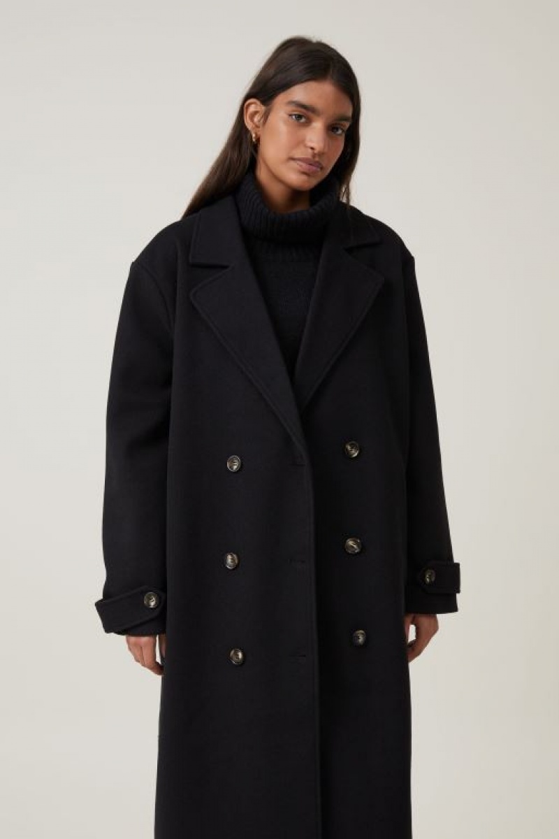 Cotton On Maxi Coat Women\'s Jackets Black | wMnAUo3zEnb