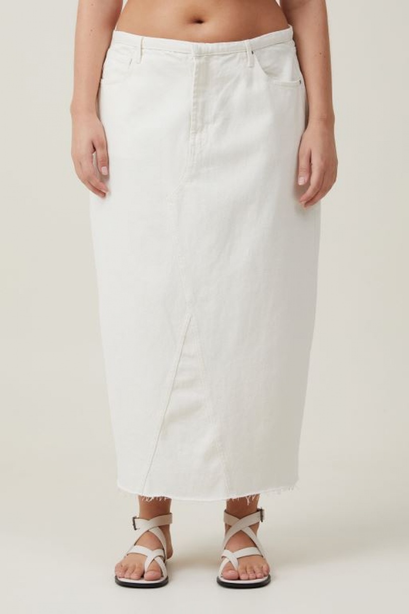 Cotton On Maxi Denim Women's Skirt Whitehaven | oBCz2GFZts3