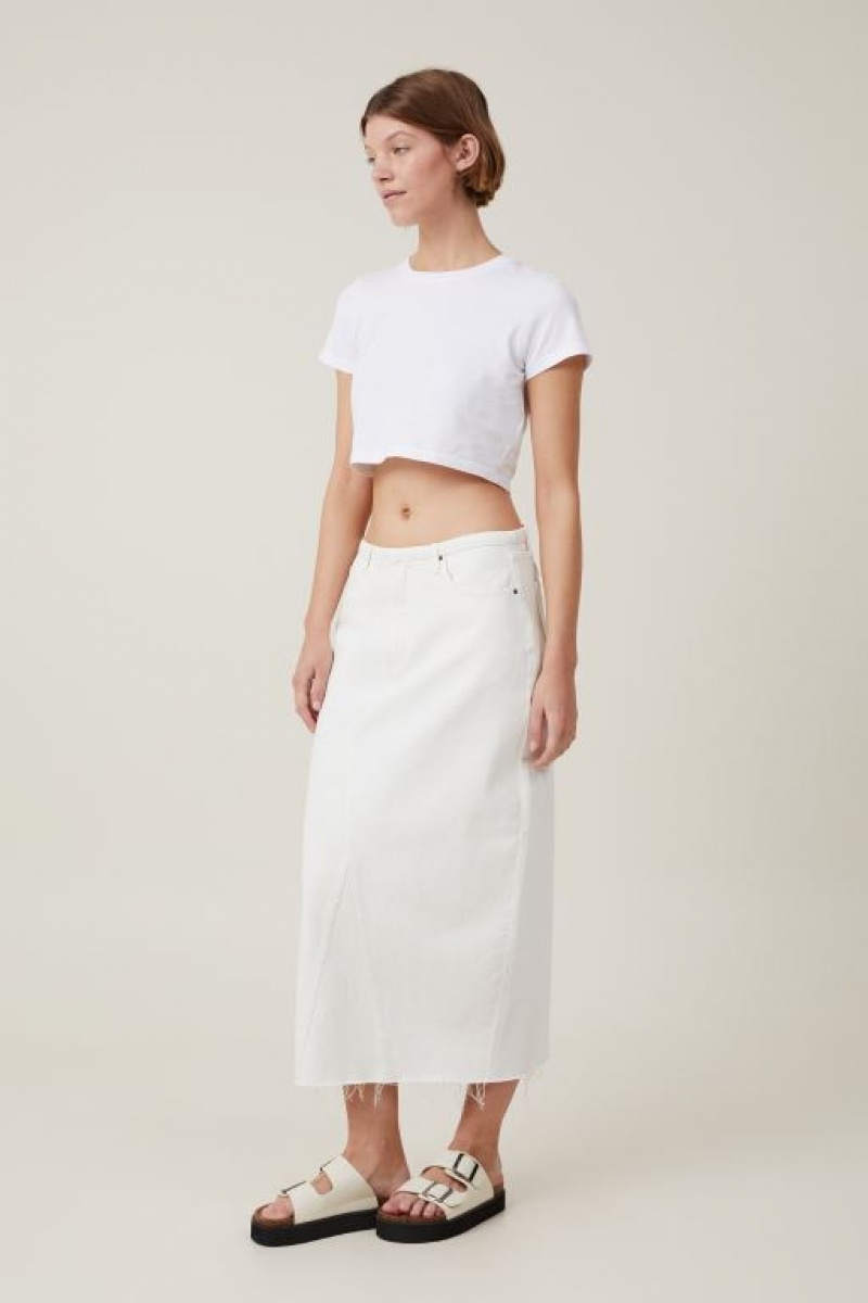 Cotton On Maxi Denim Women's Skirt Whitehaven | oBCz2GFZts3