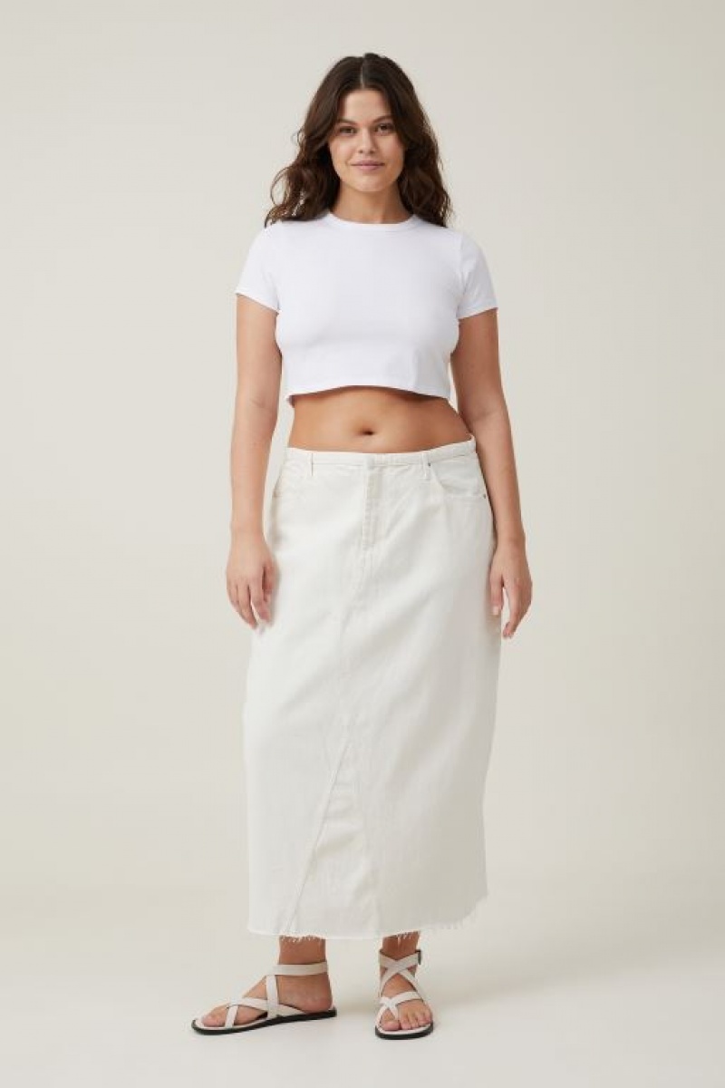 Cotton On Maxi Denim Women\'s Skirt Whitehaven | oBCz2GFZts3