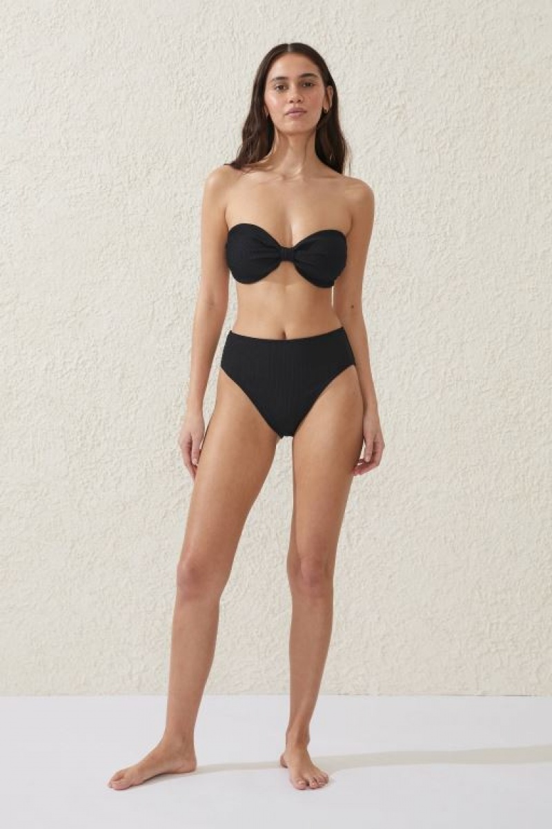 Cotton On Mermaid Bandeau Women's Bikini Tops Black | W69rwOCWYyw