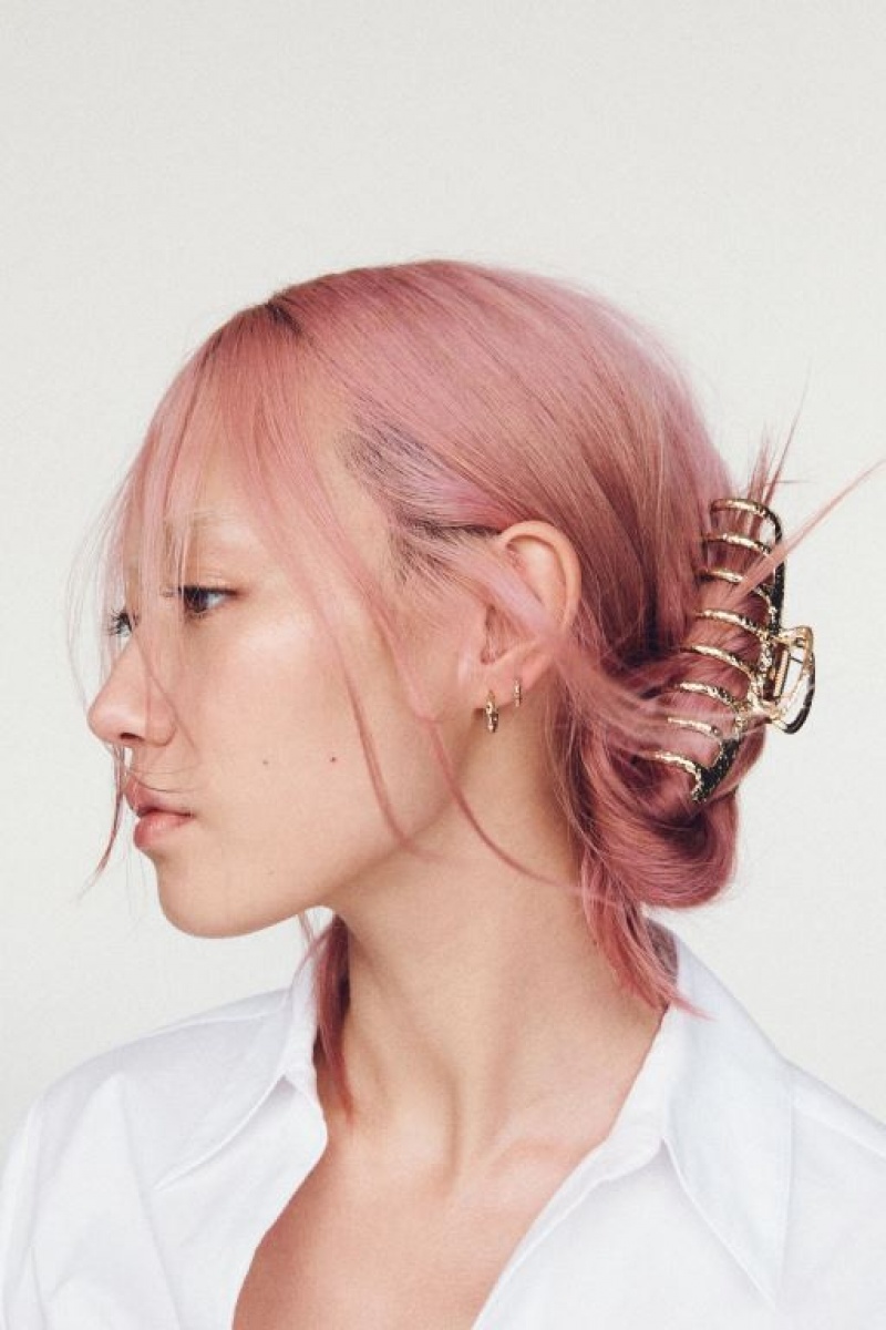 Cotton On Metal Hair Claw Women\'s Hair Accessories Gold | UTwNiP7nRlE