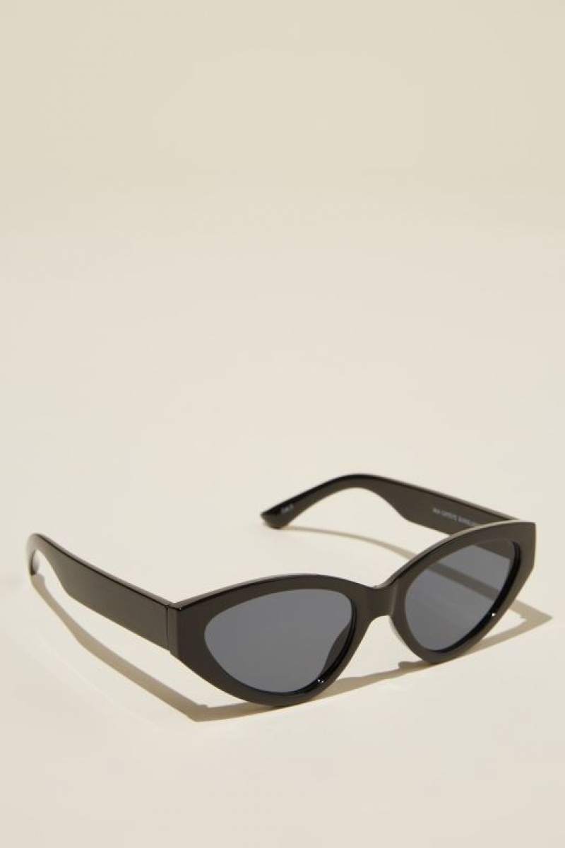 Cotton On Mia Cateye Women's Sunglasses Black | SLkB7QMvLbF
