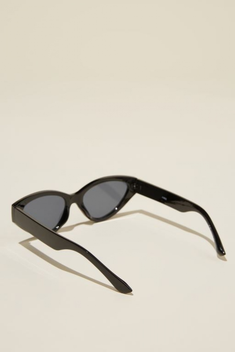 Cotton On Mia Cateye Women's Sunglasses Black | SLkB7QMvLbF