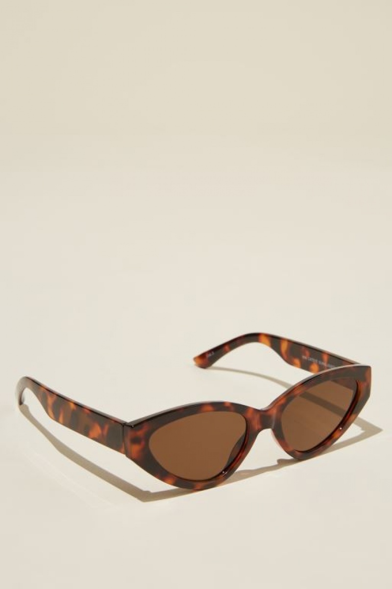 Cotton On Mia Cateye Women's Sunglasses Sepia | bZk025Vl5ID