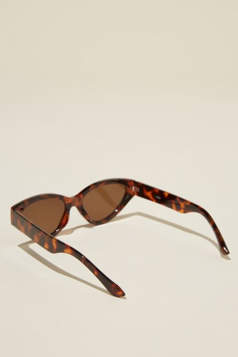 Cotton On Mia Cateye Women's Sunglasses Sepia | bZk025Vl5ID